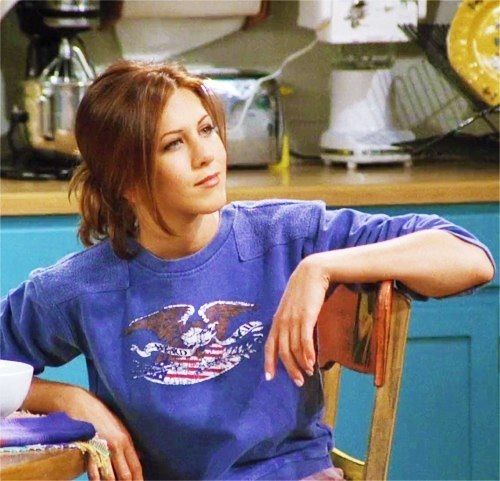 The grey sweatshirt "Knicks Basketball" of Rachel Green in Friends ...